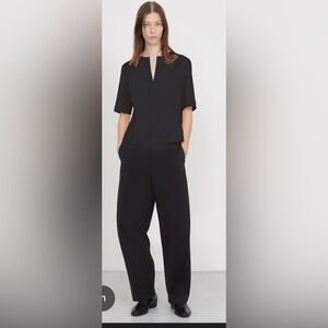 Partow virgin wool black trousers pants size 10